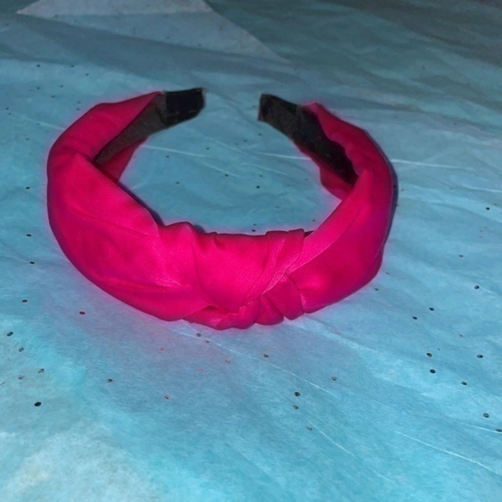Set of 2 headband Wardani fuchsia braided side knot wide+ front knot headband - Picture 8 of 12